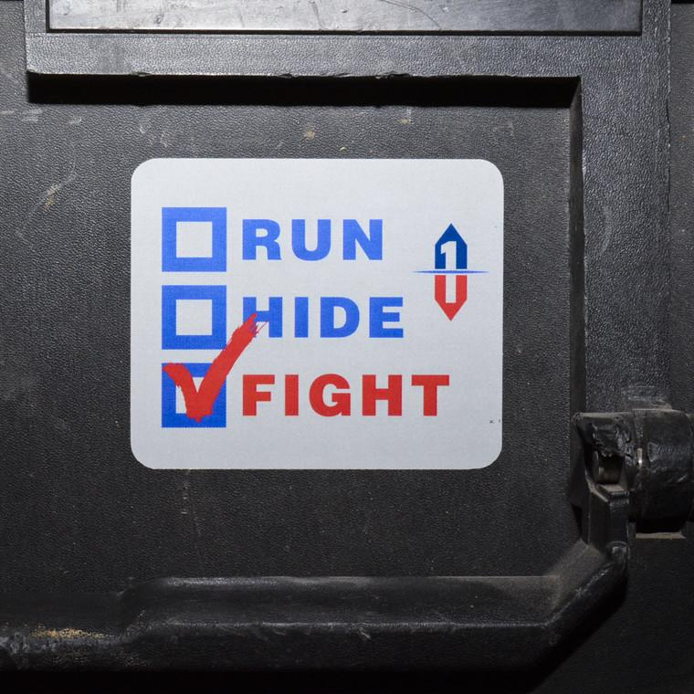 Run Hide Fight Decal Sticker