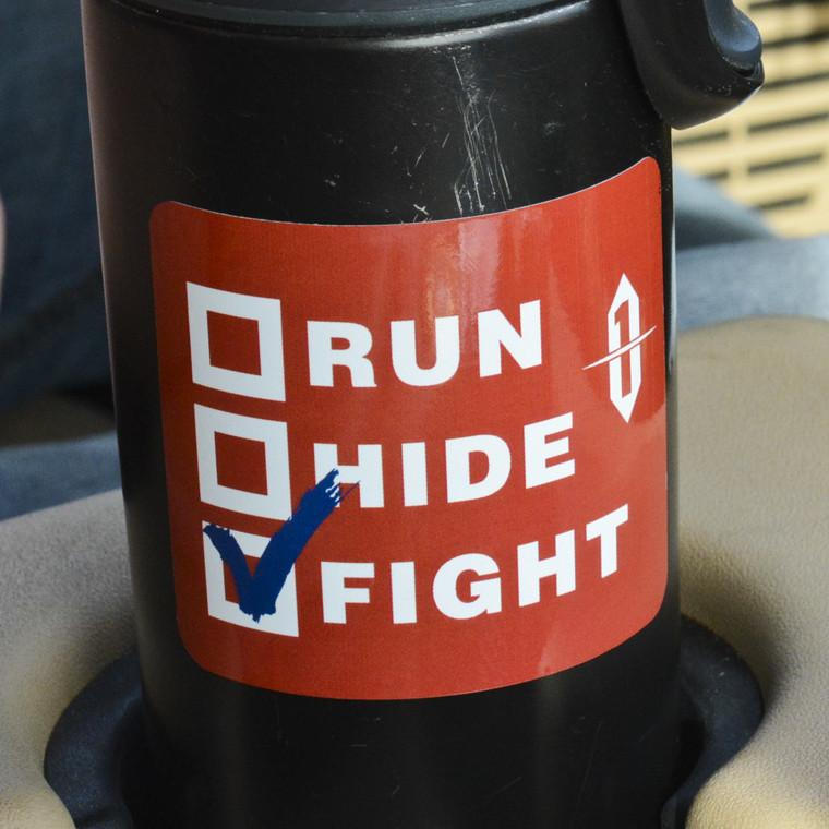 Run Hide Fight Decal Sticker